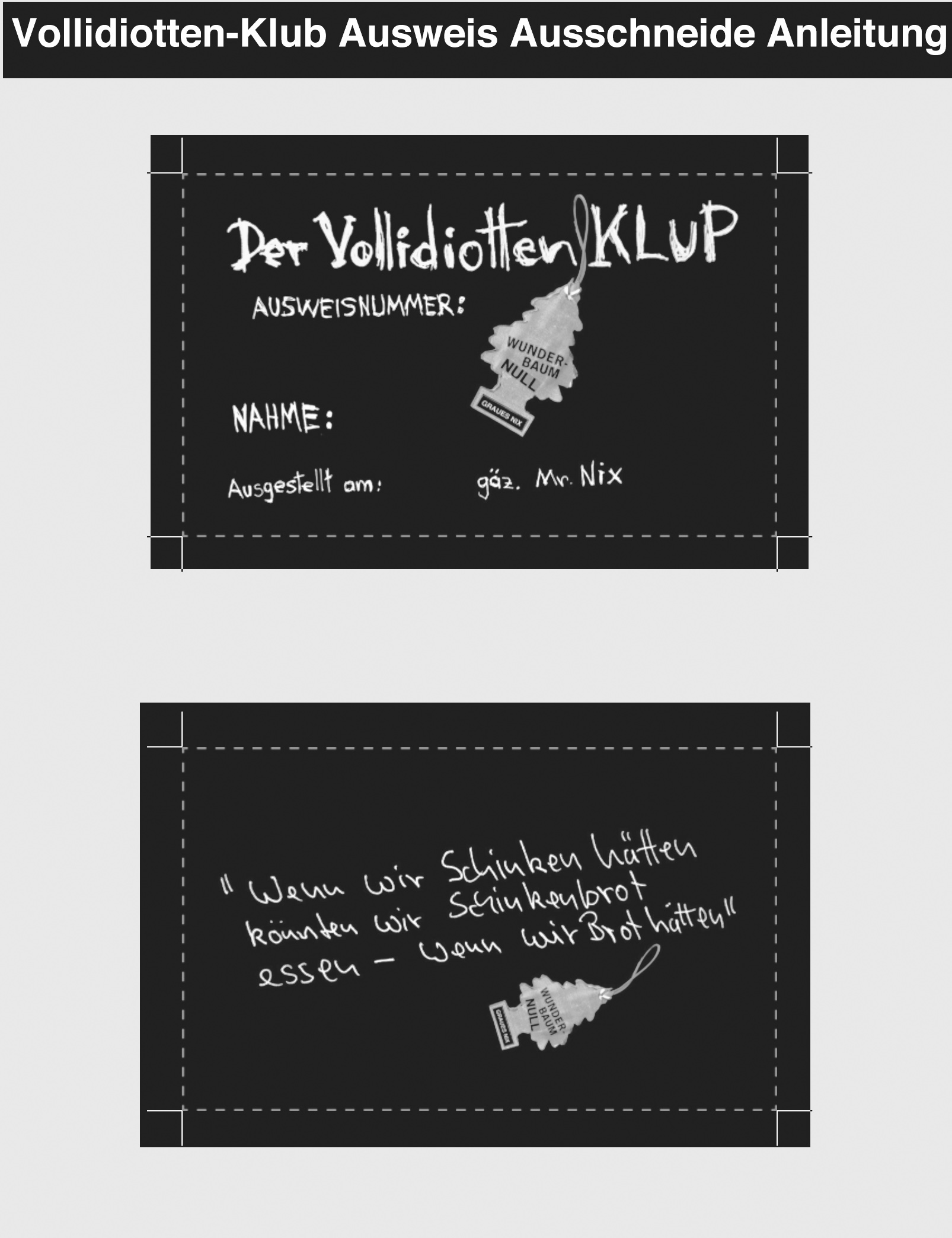 Vollidioten Klupp Ausweis Vorschau